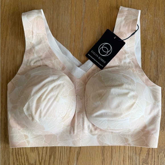 Evelyn & Bobbie Defy Bra NWT Sz Medium Champagne Ginko Pattern - Picture 5 of 9